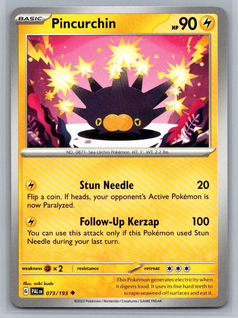 Pincurchin 73/193 Paldea Evolved Uncommon Pokémon TCG 2023