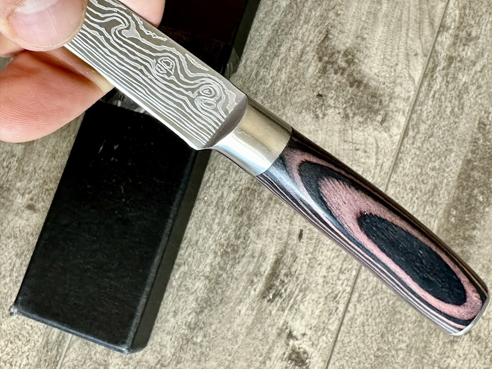 Comfortable Kitchen Paring Knife 3.5” Japanese Damascus Pattern SHARP ...