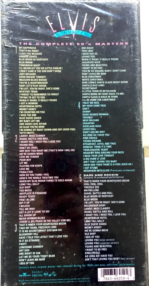 Elvis Presley The King of Rock 'n' Roll The Complete 50s Masters 5 Cassettes SS - Image 2 of 4