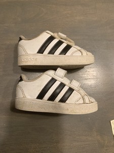 toddler boy white adidas