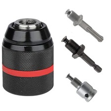 2-13mm Keyless Impact Drill Chuck Adapter 1/4"Hex, SDS Plus 1/2 Metal Heavy Duty