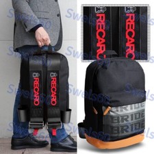 Backpack Jdm Bride Racing Black Recaro Racing Harness Adjustable Shoulder Straps