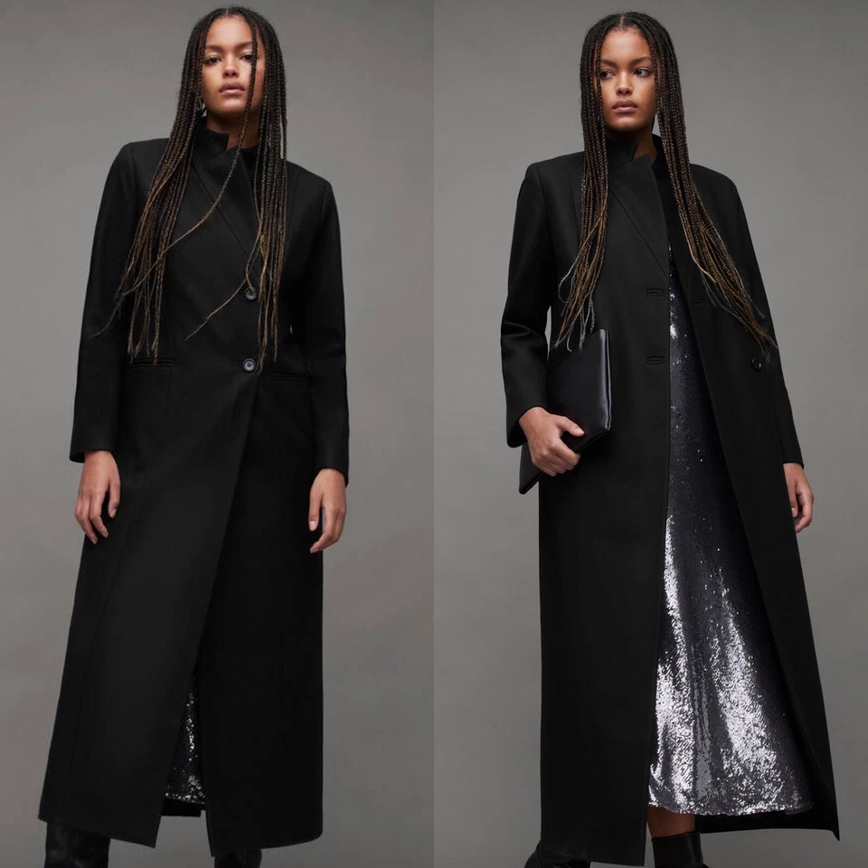 Abrigo largo de lana y cachemir All Saints Sonnie talla 12 $659