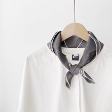 New Boutique 14Momme Twill Silk Scarf Necktie Hairband Print Square Scarf 53cm