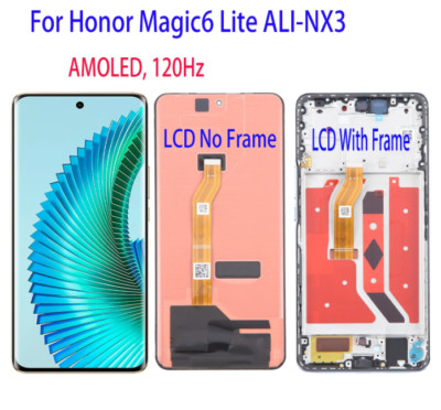 For Honor Magic6 Lite ALI-NX3 LCD Display Touch Screen Digitizer Assembly+Frame