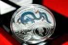 2012 2 x $1 Lunar Yin & Yang Fiji oz Silver Coin Year of the Dragon COA Box