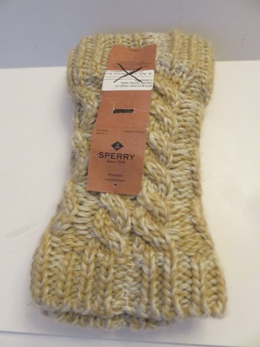 NEW! Sperry Women’s Boot Toppers Leg Warmers Oatmeal Tan/Ivory 10" x 5" in