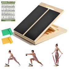 Slant Board for Calf Stretching, Adjustable Portable Wooden log color