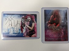TNA Bound For Glory Su Yung Signed Card 2X Knockouts Champion 