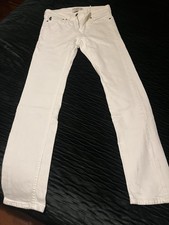 Abercrombie Kids Skinny Jeans White 13/14 Slim Adjustable Waist Denim