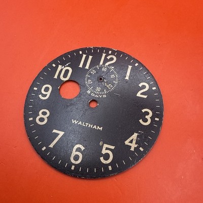 Waltham Watch Co. Car Clock Dial Only-Marked 8 Days
