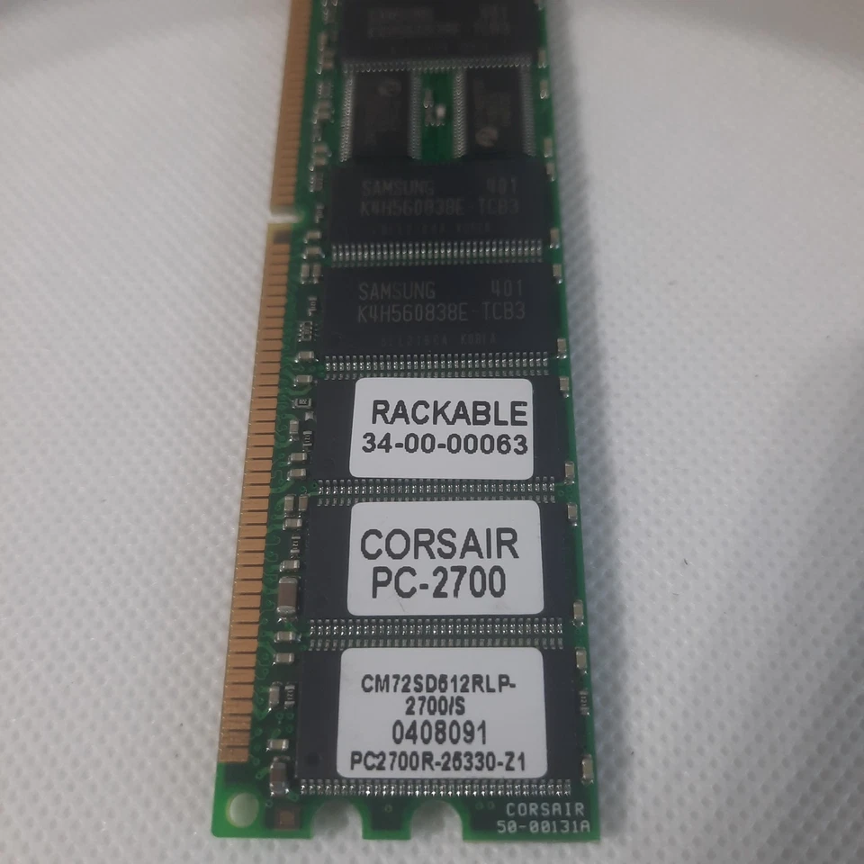 512MB CORSAIR CM72SD512RLP-2700/S PC2700R DDR-333MHz 184-Pin ECC Registered - Image 2 of 2