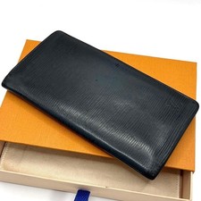 Louis Vuitton Portefeuille Brazza Epi Black Long Wallet 2-Fold