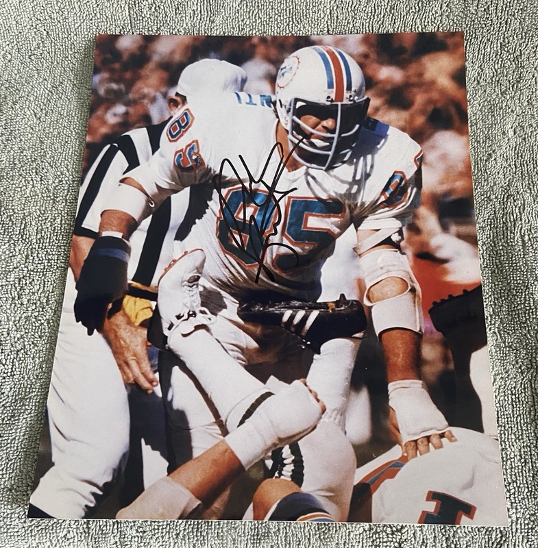 MIAMI DOLPHINS NICK BUONICONTI SIGNED 8X10 COLOR PHOTO