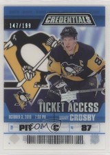 2019 Upper Deck Credentials Ticket Access Acetate /199 Sidney Crosby #TA-SC 14zd