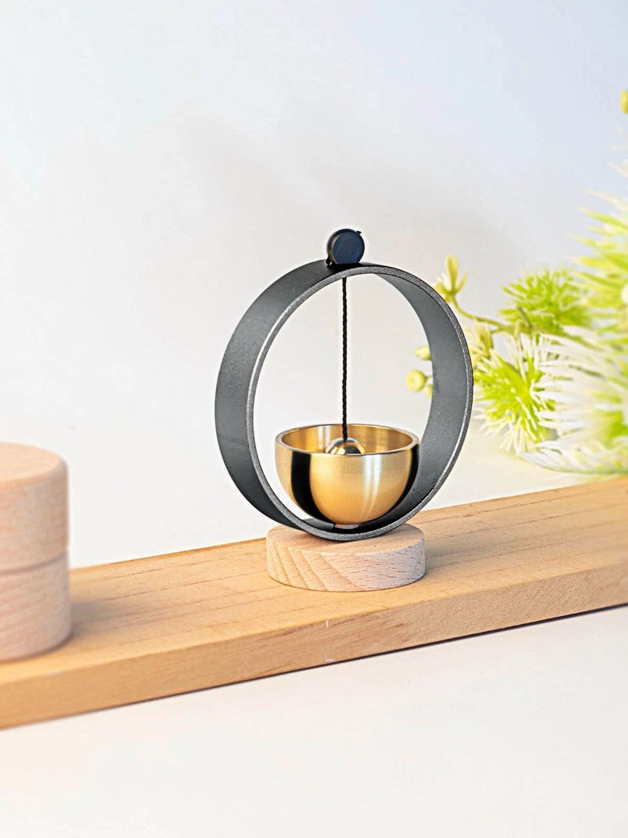 Orin Buddhist Altar Rin Pet Brass & Natural Wood Stock Clearance Used