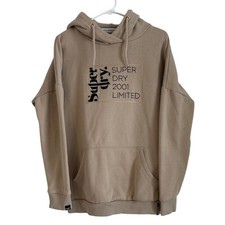 Superdry Oversized Beige Hooded Sweatshirt, Women  s US 2 Fits up to M/L 