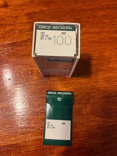 (10)- Groz-Beckert 190, MTx190, 150 SC, 160 Industrial Sewing Machine Needles