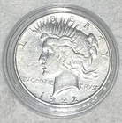 1922 Silver Peace Dollar With Much § Luster § In Capsule.