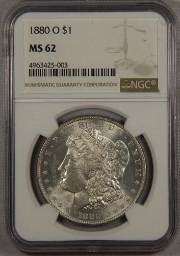 1880-O Morgan Silver Dollar NGC MS62 $1