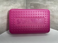 Vintage 90s Spacemaker Pencil Box Case Pink/Clear Made in the USA