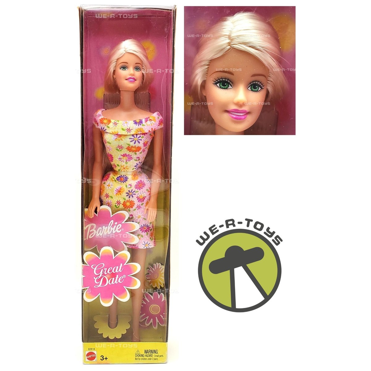 LA BAMBOLA DOLL スペイン ドール レア Barbie Great Date Doll with Yellow Floral Dress 2002 Mattel