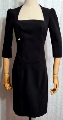 BABYLON Amazing Exclusive Sexy Bodycon Midi Dress Black Size EU 44 ( S/M)  ITALY
