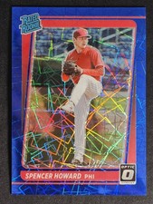 2021 Donruss Optic Spencer Howard Blue Velocity Prizm /99 Rated RC #67 Phillies