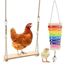 Swing Toys Xylophone, 2Pcs Chicken Toys For Poultry Run, Rooster Hens