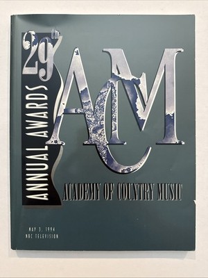 29th Annual ACM Awards Program 1994 Country Music NBC Wynonna Brooks & Dunn