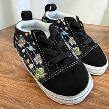 Vans Old Skool Crib Shoes Baby Infant Size 4 Glow in the Dark Cosmic Zoo Space