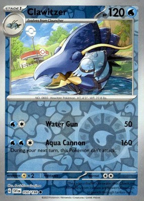 SV01: Scarlet & Violet Base Set #050/198 Clawitzer Reverse Holo