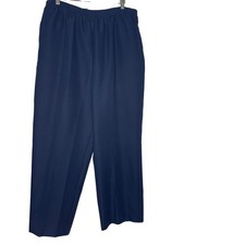 Alfred Dunner slacks pants trousers women's 22w 22 blue navy easy care