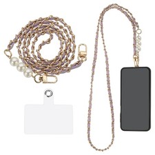 Phone Lanyard, 47 Inch Crossbody Cellphone Chain Strap with Tether Tab, Purple