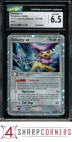 2006 POKEMON EX CRYSTAL GUARDIANS #91 DELCATTY EX HOLO CGC 6.5