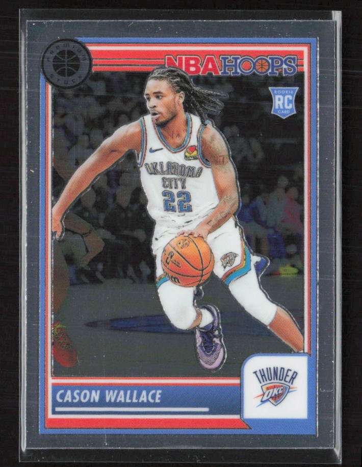 2023-24 Hoops Premium Stock #76 Cason Wallace Oklahoma City Thunder RC