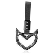 Bling Car Accessories Bling Heart Handle Ring Car Accessory Black Devil Style