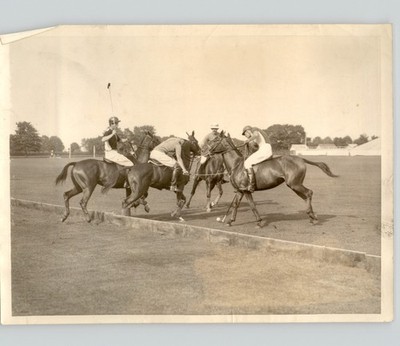 Polo Match Aurora vs Templeton Team Westbury New York 1932 Press Photo