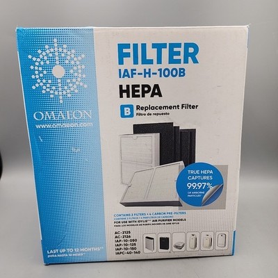 Omaeon 2 Pack for IAF-H-100B True HEPA Replacement B Filters New Open Box