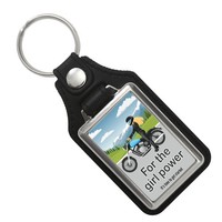 Bikerin SchlüSselanhäNger Mit Kunstleder-AnhäNger Mit Spruch