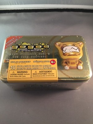GOGO'S CRAZY BONES GOLD SERIES TIN  - PART 1 -  W/ 10 Exclusive GOGO'S - (bin18)