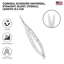 Corneal Scissors Universal Straight blunt 10.5 cm Ophthalmic Instruments German 