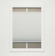 Cut-to-Width Ivory Cordless Top Down Bottom Up Blackout Shade 70.5 in W 64 in L