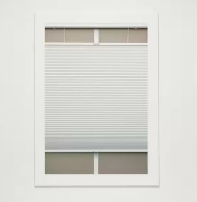 Cut-to-Width Ivory Cordless Top Down Bottom Up Blackout Shade 70.5 in W 64 in L