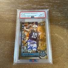 2021-22 BO NIX Bowman U Chrome 1st Gold Refractor /50 PSA 9 ON CARD AUTO 10