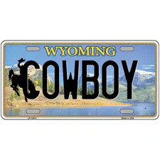 Cowboy Wyoming Metal Sign