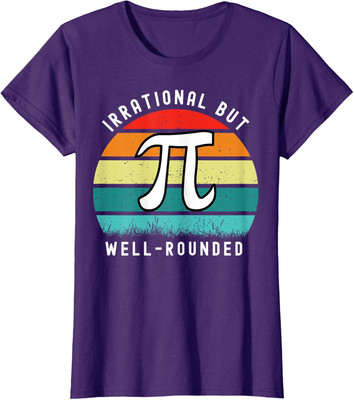 Retro Irrational But Well Rounded Pi Day Celebration Ladies' Crewneck T-Shirt