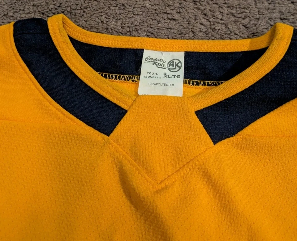 Camiseta deportiva de hockey tejida deportiva Nashville Predators #59 amarilla juvenil XL Foto 3 de 4