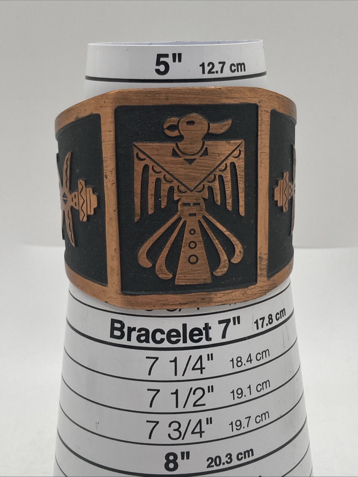 VTG Solid Copper Thunderbird Cuff Bracelet - image 6