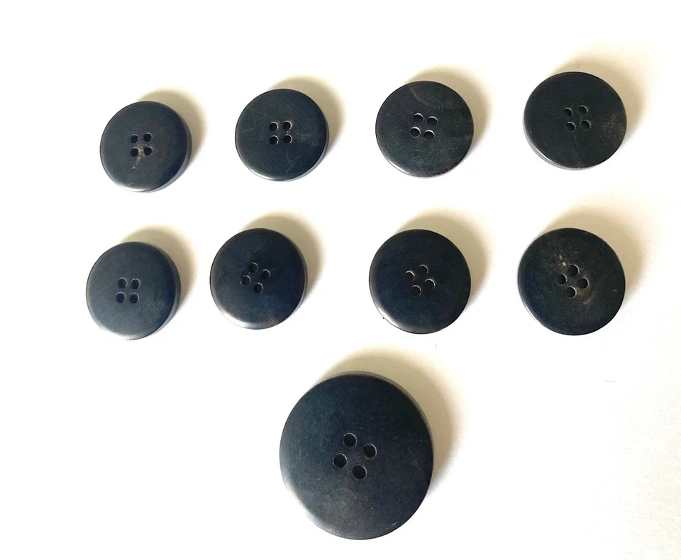 (9) GUCCI Dark Brown Tortoise Replacement Logo Buttons Blazer Jacket Uniform VTG - Image 3 of 4